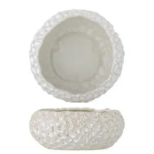 Bloomingville - Lowen Skål, Hvid, Stentøj