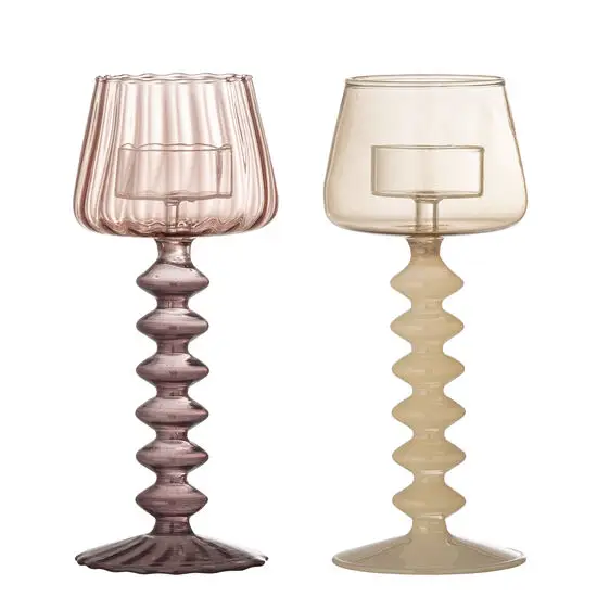 Creative Collection - Daze Fyrfadsstage, Rosa, Glas