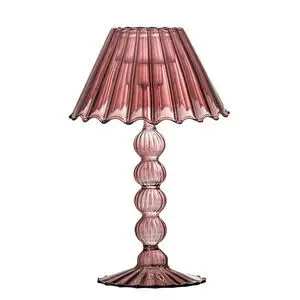 Bloomingville - Cisco Fyrfadsstage, Rød, Glas