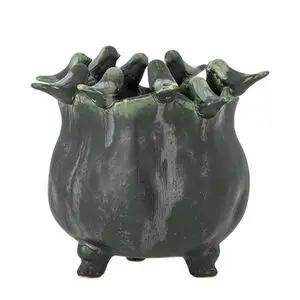 Creative Collection - Charlize Urtepotteskjuler, Grøn, Stentøj