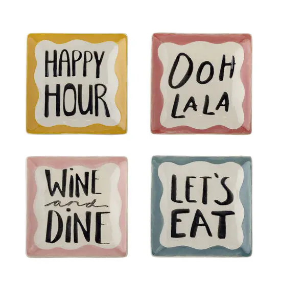 Bloomingville - Soline Tallerken, Multifarvet, Stentøj