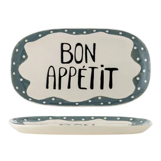 Bloomingville - Soline Serveringsfad, Multifarvet, Stentøj