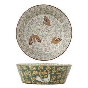 Bloomingville - Hezha Skål, Grøn, Stentøj