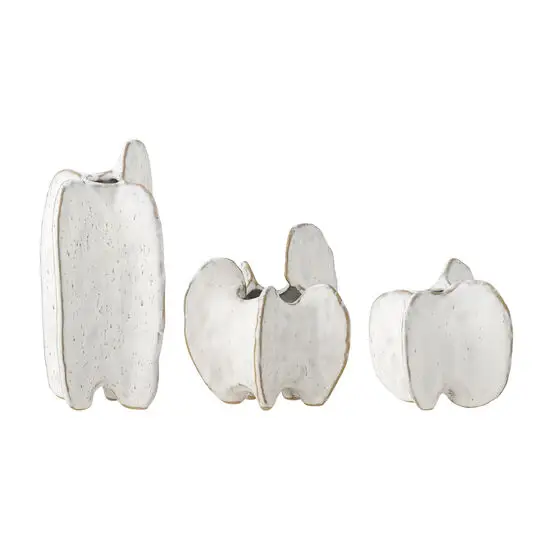 Bloomingville - Jayce Vase, Hvid, Stentøj