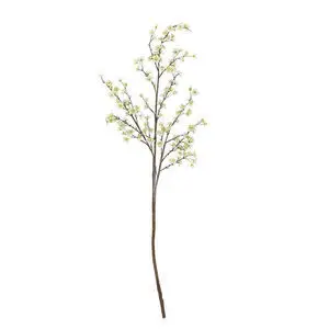 Kunstig gren med små hvide blomster på brun hovedstamme og forgrenede mindre grene.