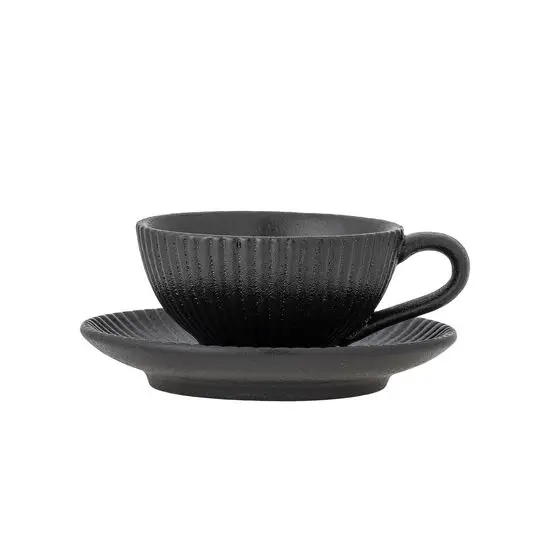 Bloomingville - Neri Cappuccinokop m/underkop, Sort, Stentøj