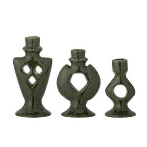 Bloomingville - Weio Lysestage, Grøn, Stentøj