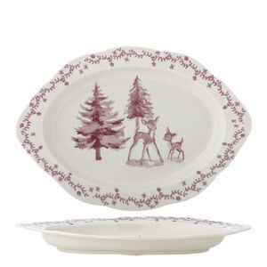 Bloomingville - Wonderland Serveringsfad, Rosa, Stentøj