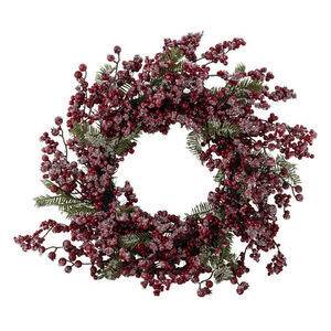 Bloomingville - Winter Berry Krans, Rød, Kunstige Blomster