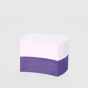 Tofarvet blok i lys og mørk lilla med buet form.