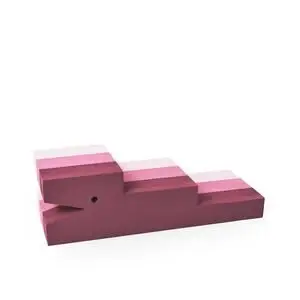 Bobles Krokodille i trappeform, lyserød til mørk rosa gradient, til balance og leg.