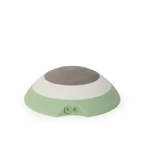 Skildpaddeformet balancelegetøj med grå top og grøn bund til børns træning og leg.