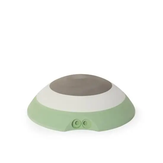 Skildpaddeformet balancelegetøj med grå top og grøn bund til børns træning og leg.