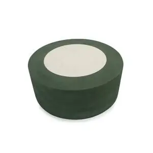 Bobles Dot Top med cylindrisk form, mørkegrønne sider og lys grå top for kontrast.