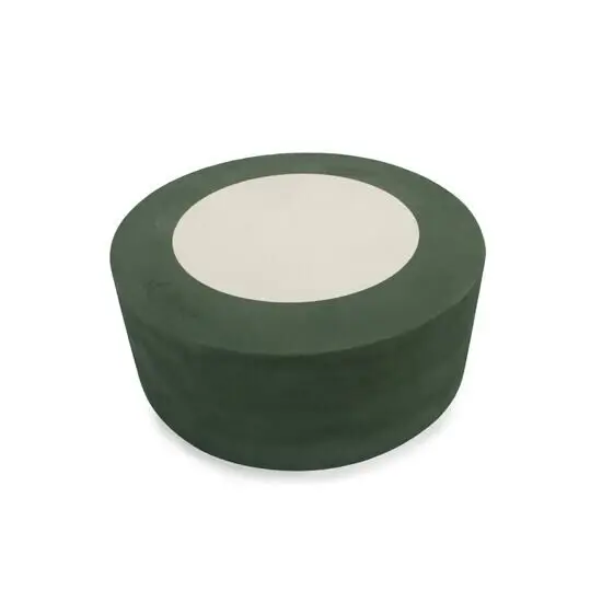 Bobles Dot Top med cylindrisk form, mørkegrønne sider og lys grå top for kontrast.