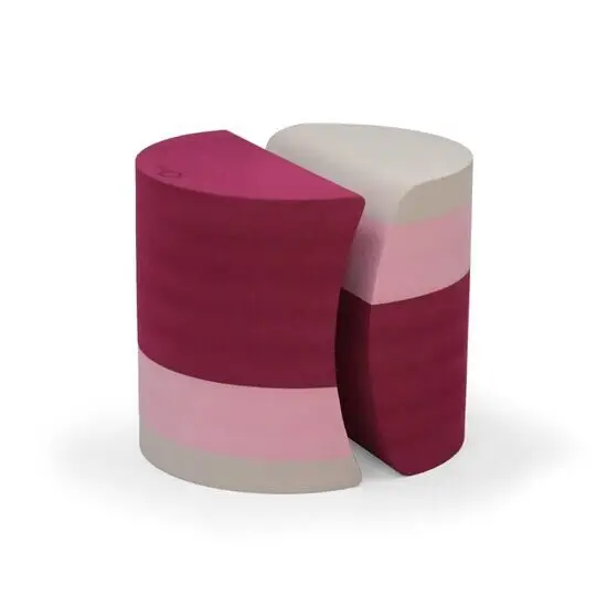 Bobles Friends Rose består af to halvcirkelformede enheder i rosa og beige nuancer.