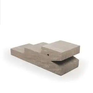 Bobles krokodille i mørk røgfarve, trinlignende form til børns leg og motorisk udvikling.