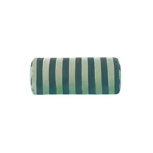 Christina Lundsteen - Bolster Stripe velourpude - New Petrol/Mint