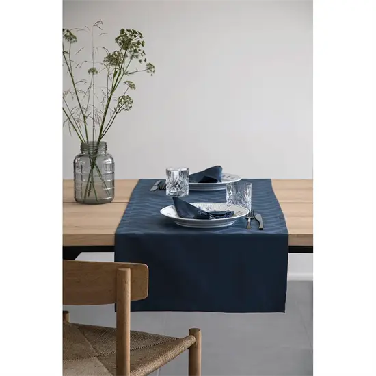 Compliments - Bordløber - Ice Damask 50x140 cm - Blå