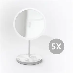 Bosign - Aftageligt Make-up spejl X5 - Bordmodel - Hvid