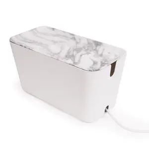 Bosign - Kabel boks - XXL - Hvid/marmorlook