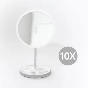 Bosign - Aftageligt Make-up spejl X10. Bordmodel - Hvid