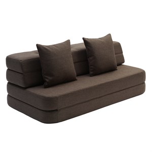 By KlipKlap -  KK 3 Fold sofa XL 140cm - Brun m. sand knap