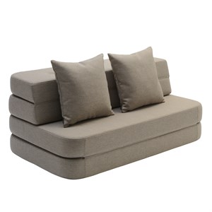 By KlipKlap -  KK 3 Fold Sofa 120cm - Sand med sand farvet knapper