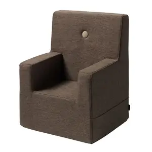 By KlipKlap børnestol XL - Brun m. sand knap - KK Kids chair 