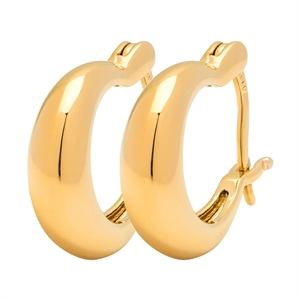 LULU Copenhagen - Øreringe - Chunky Heavy Hoops - Forgyldte