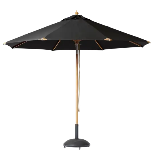 Cinas - Pomino Parasol Ø3,3m Sort olefin dug