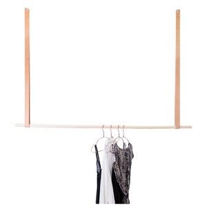 Image of Cle Design - Tøjstativ - 150 cm - Kernelæder og fyrretræ - Natur