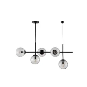 Dyberg Larsen - Como Pendel Lampe, Sort, 93x39 cm