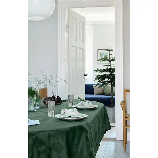 Compliments - Dug - Wind Damask 140x370 cm - Skovgrøn
