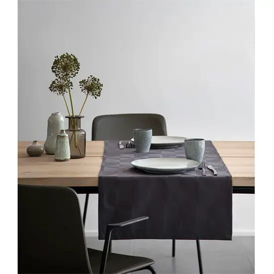 Compliments - Bordløber - Wind Damask 50x140 cm - Grå