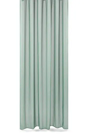 Compliments - Badeforhæng - Lines shower curtain w/tape 200 cm - Støvet grøn