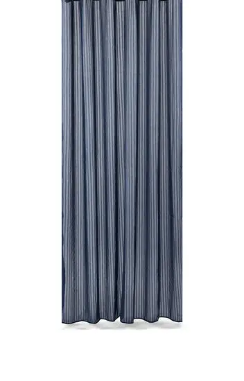 Compliments - Badeforhæng - Lines shower curtain w/tape 220 cm - Mørk blå