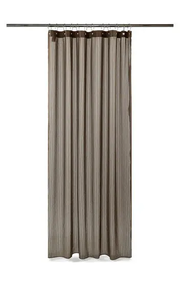 Compliments - Badeforhæng - Lines shower curtain w/eyelets 220 cm - Brun