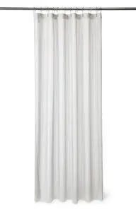 Compliments - Badeforhæng - Lines shower curtain w/eyelets 220 cm - Lys grå
