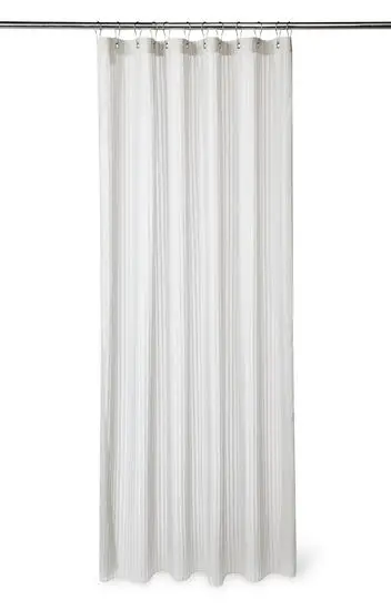 Compliments - Badeforhæng - Lines shower curtain w/eyelets 220 cm - Lys grå