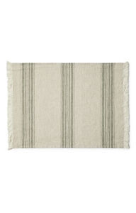 Compliments - Dækkeserviet - Arles Place Mat 36x50 cm w/fringes - 2 Pack - Grøn