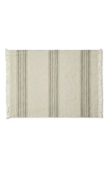 Compliments - Dækkeserviet - Arles Place Mat 36x50 cm w/fringes - 2 Pack - Grøn