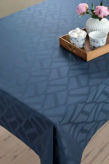 Compliments - Dug - Ice Damask 140x180 cm - Blå