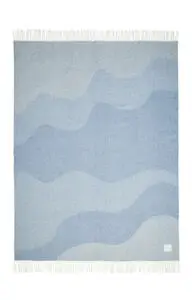 Compliments - Plaid - Waves Throw - 140x200 cm - Mineral blue