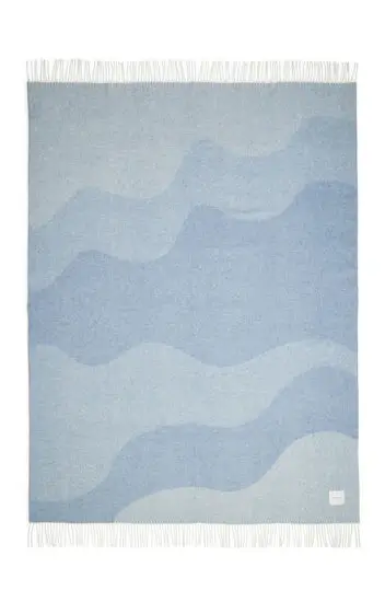 Compliments - Plaid - Waves Throw - 140x200 cm - Mineral blue