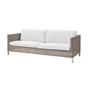 Cane-line - Connect 3 pers. sofa  med hvide hynder 