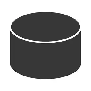Cylindrisk, sort betræk til rundt havebord, minimalistisk design, Ø190xH100 cm.