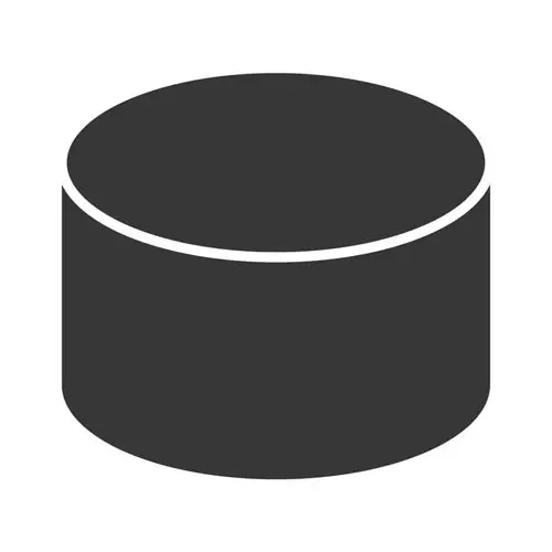 Cylindrisk, sort betræk til rundt havebord, minimalistisk design, Ø190xH100 cm.