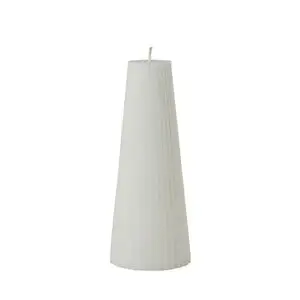 Cozy Living - Hyggelig Candle Grooved Trapez - HVID - 40h