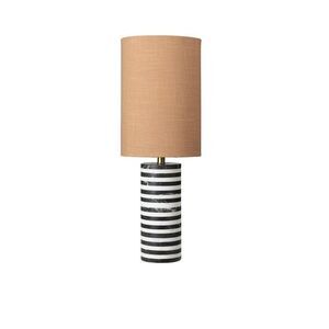 Cozy Living - Cleo stribet marmorlampe m. Karamel skygge